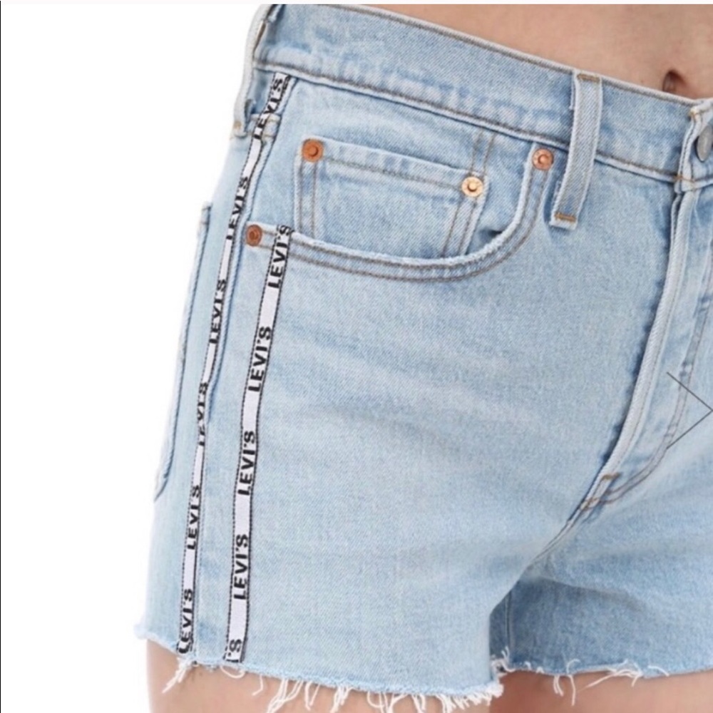 4/$25 Levis Logo Band High Waisted Denim Shorts